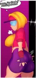 1girls ass big_ass big_breasts big_butt blue-tinted_eyewear brawl_stars breasts bubble_ass bubble_butt butt cap comic glasses gloves grabbing grabbing_own_ass hoodie huge_ass human jacksito_(artist) max_(brawl_stars) purple_shorts shorts streetwear_max tagme thick_ass thick_thighs thighs tinted_eyewear tired tomboy visor yellow_hoodie