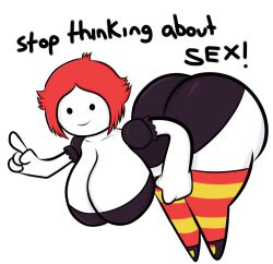 1girls big_ass big_breasts cleavage goth hourglass_figure meme ruby_gloom ruby_gloom_(franchise) stop_thinking_about_sex thick_thighs