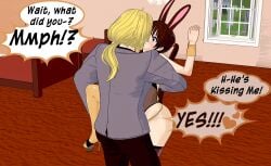 1boy 1girls 3d age_difference aged_up bunny_girl fatallyobsessed female jaune_arc rwby velvet_scarlatina