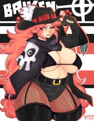 1girls alternate_costume baiken belt big_breasts bikini bikini_top black_bikini breasts cleavage closed_mouth clothed clothing cowboy_hat facial_markings female female_only fingerless_gloves garter_straps gloves guilty_gear guilty_gear_strive guilty_gear_xrd hi_res large_breasts navel one_eye_closed pantyhose pink_hair ramenshopkenz red_eyes revealing_clothes short_shorts shorts solo thick_thighs thighhighs very_long_hair wide_hips