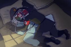 2girls countryhumans countryhumans_girl fascist_italy_(countryhumans) female female_only kissing nazi_germany_(countryhumans) saliva_string third_reich_(countryhumans) yuri