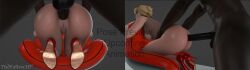 3d anal anal_insertion anal_sex big_ass big_balls big_butt big_penis blonde_hair dark-skinned_male dark_skin heels high_heels interracial mercy overwatch thefallen3dx