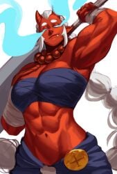 abs muscular muscular_female oni oni_female ryouri sotcho tagme