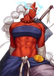 abs muscular muscular_female oni oni_female ryouri sotcho tagme