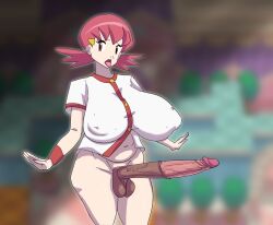 big_breasts big_penis breasts_bigger_than_head futa_only futanari huge_breasts huge_penis pokemon qoq_(artist) whitney_(pokemon)