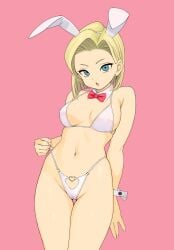 1girls android_18 bunny_ears dragon_ball dragon_ball_z female female_only rokoido12 solo