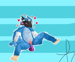 1femboy background bandage blue blue_eyes blue_fur blush claws dildo drawing exhalation femboy femboy_only flushed fur furry gay heart hearts_around_head naked nervous protogen purple_light screen_face shadows tail