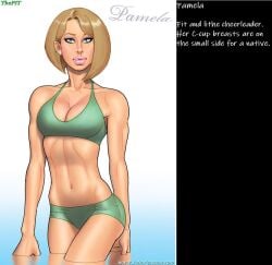 1girls blonde_hair character_sheet coxville_stories female john_persons pamela_(coxville) solo swimsuit theofficialpit