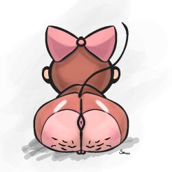 animal anus ass ass_focus big_ass big_butt earthbound earthbound_(series) fat_ass furry monke monkey monkey_ears mother_(series) mother_3 owo_sault_(artist) rosy_butt samba_(mother_3) simple_background what