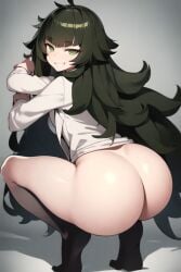 ai_generated hiyajou_maho huge_ass lab_coat large_ass self_upload steins;gate steins;gate_0