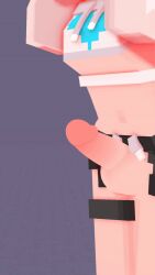 1futa 3d animated cum cumshot cute dick futa_only futanari intersex mine-imator minecraft penis shorts