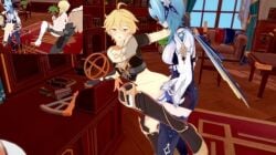 1boy 1futa 1monster 3d aether_(genshin_impact) artist_request eula_(genshin_impact) female female_penetrating_male femboy futanari genshin_impact hilichurls_(species) intersex koikatsu lumine_(genshin_impact) male male_penetrated source_request