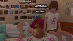 2girls 3d blender blender_eevee carnalsfm comic couple dialogue female kate_marsh life_is_strange max_caulfield only_female relationship yuri