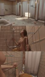 3d 3girls blender blender_eevee busted carnalsfm casual caught caught_in_the_act comic couple cunnilingus dialogue english_text female female_only handholding human kate_marsh life_is_strange max_caulfield multiple_girls oral_sex pale_skin pleasure_face public public_restroom shower_sex text victoria_chase voyeur yuri