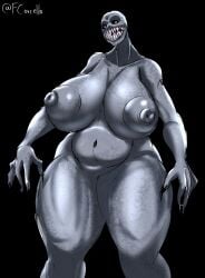 big_breasts breasts capcom chubby chubby_female fangs fcorcello fcorello female female_regenerator grey_body monster nightmare_waifu nipples open_mouth regenerator resident_evil resident_evil_4 resident_evil_4_remake solo thick_thighs