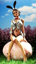 1futa 3d big_penis bunnysuit clothed clothing easter egg futa_only futanari hornywitches3d jill_valentine light-skinned_futanari partially_clothed resident_evil self_upload sitting sitting_on_egg solo