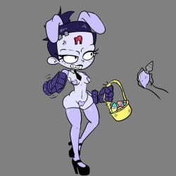 1girls bunny_ears buttplug buttplug_tail crash_(series) crash_bandicoot_(series) cyborg_girl easter_eggs female goth goth_girl heels huge_ass lazeedoodler nina_cortex sl0th slim_waist source_request tagme teeth wide_hips