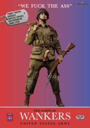 1boy airborne casual clothing firearm helmet human male pale_skin paratrooper poster propaganda_poster rifle self_upload soldier soldiers tommys_eagle_hq uniform weapon world_war_2 ww2