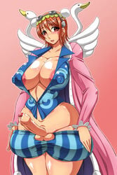 1futa areola areola_slip balls bon_clay bon_kurei breasts canon_genderswap censored chubby cleavage erect_nipples erection futa_only futanari huge_nipples human hyper hyper_breasts intersex large_areolae large_penis nami nipple_bulge nipples no_bra no_panties one_piece penis pixiv_thumbnail pre-timeskip precum precum_drip resized rule_63 shapeshifter yukimaru_(gojo)