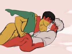 2boys _bro_m barefoot black_eyes black_hair close closed_eyes cock countryhumans cuddling erection feet gay german germany_(countryhumans) green_body green_skin hair hairy hairy_male half-dressed hand_on_knee hand_on_leg italy_(countryhumans) leg_grab leg_up legs_apart legs_up looking_at_partner male male/male male_only male_penetrating naked nude partially_clothed penis porn romantic shirt shirt_lift short_hair spread_legs white_body white_hair white_shirt white_skin yellow_body yellow_skin