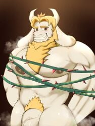 2d anthro asgore_dreemurr bara barbs bondage color flowey_the_flower furry male male_only musk musk_clouds naked nude penis solo_focus tagme tagme_(artist) uncensored undertale undertale_(series) vines