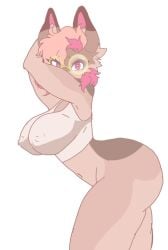 ass big_breasts crispytyph furry glasses hazel_(typh) pink_hair typh