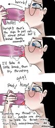 blowjob chair_san dildo dildo_in_mouth face_fuck face_fucking glasses huge_breasts large_dildo original_character sex_toy tagme throat_bulge throat_penetration x-ray