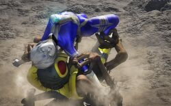 3d monster nanasi romero_special ryona short_hair teeth_clenched ultraman_(franchise) ultrawoman