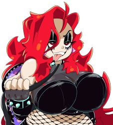 bbw chubby collar goth goth_girl large_ass looking_at_viewer red_head submissive_female toon_michaela toxicsoul77 wanting_sex whore_eyes