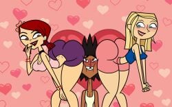 1boy 2girls accurate_art_style ass_in_face ass_sandwich blush blushing butt_sandwich cartoon_network commission double_facesitting elinor_the_witch ellissummer female head_between_ass head_between_cheeks hornyhobbit male mike_(tdi) mother-of-trolls samey_(tdi) tagme threesome total_drama:_pahkitew_island total_drama:_revenge_of_the_island total_drama_island zoey_(tdi)