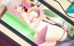 3d big_ass big_breasts fate/grand_order fate_(series) female koikatsu miyamoto_musashi_(fate) miyamoto_musashi_(swimsuit_berserker) miyamoto_musashi_(swimsuit_berserker)_(second_ascension)_(fate)