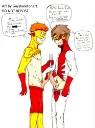 bart_allen dc dc_comics gay impulse kid_flash nsfw spandex spandex_suit wally_west yaoi young_justice young_justice:_invasion