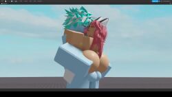 1boy 1girls 3d animated baseplate big_ass big_penis blue_skin blueboxrobloxb1 blush carrying male_penetrating original_character pink_hair pleasure_face roblox robloxian sex shortstack tagme thighhighs tight_pussy video