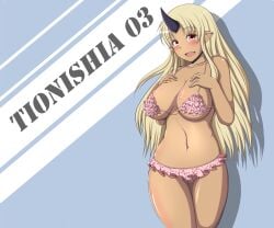 bikini jay87k monster_girl monster_musume_no_iru_nichijou ogre_girl swimsuit tionishia_(monster_musume)