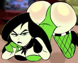 ass big_ass big_breasts big_butt disney disney_channel eyebrows face_down_ass_up fat_ass female female_only fishnets gloves green_clothing green_eyes green_lipstick green_skin instantnudeles kim_possible large_ass large_breasts lipstick long_hair looking_at_viewer shego shiny_skin solo solo_female solo_focus stockings thick_ass thick_thighs thighhighs thighs wide_hips