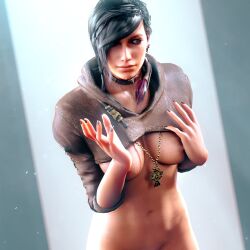 black_hair black_nails breasts brown_body brown_skin flickytuts gears_of_war gears_of_war_4 gears_of_war_5 kait_diaz nails nude nude_female short_hair