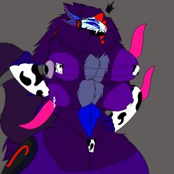 absurd_res alex_(protogenqueen) anthro breasts female fluffy fur hi_res machine mamagen multi_breast protogen protogenqueen tentacle