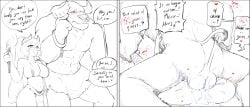 2koma animal_humanoid anthro balls before_and_after bikini blush bodily_fluids bovid bovid_humanoid bovine clothing cum cum_inside cum_on_ground dialogue djayo duo ejaculation european_mythology excessive_cum excessive_genital_fluids female from_front_position genital_fluids genitals glasses grabbing greek_mythology hands_on_sides heart heat horn humanoid impregnation_request interspecies leaking_cum leg_grab leggings legwear lying male male/female male_penetrating male_penetrating_female mammal mammal_humanoid marriage_proposal mating_press minotaur missionary_position monster monster_girl moo_bitch mooing muscular muscular_male mythology on_back on_ground penis pinned_down sex size_difference spread_legs spreading straight_sex sweat vaginal_penetration