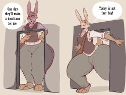 absurd_res absurd_resolution absurdres anthro big_ass bubble_butt digital_media_(artwork) femboy glasses hi_res high_resolution highres huge_ass lagomorph male male_only pumpkin_(talidrawing) rabbit stuck_in_door tagme talidrawing tall_male thick_thighs thunder_thighs voluptuous wide_hips