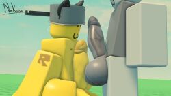 2boys 3d 3d_(artwork) :3 absurd_res ass balls big_balls big_penis catmaidboyuwu circumcised erection femboy femboy_on_male furry gay grey_body leo_(utrenkl) looking_at_penis male male_only naked nude penis presenting roblox robloxian simple_background sitting sitting_on_floor small_but_hung standing uncircumcised uncut veiny_penis yellow_body yellow_skin