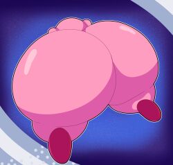 absurd_res ambiguous_gender ass big_ass big_butt cyandrive98 hi_res huge_ass huge_butt huge_thighs hyper hyper_ass hyper_butt hyper_thighs kirby kirby_(series) nintendo not_furry nude pink_body solo thick_thighs waddling_head