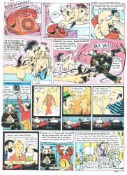 bondage captain_haddock cursing flaccid_penis gaston_lagaffe hospital_bed male nude_female nude_male penis spirou_magazine tintin whipping