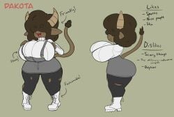 25circle anthro ass big_ass big_breasts breasts bubble_butt clothed clothing dakota_(25circle) english_text female furry huge_ass tail text thick_thighs