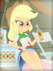 1boy 1girls accurate_art_style animated applejack_(eg) applejack_(mlp) big_macintosh_(eg) big_macintosh_(mlp) bottomless bottomless_skirt brother_and_sister clothed_female clothed_sex equestria_girls femdom horny_female incest looking_at_penis malesub my_little_pony no_panties no_sound outside randomtriples self_upload smooth_skin tagme thigh_sex video