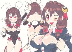 ass big_breasts big_butt breasts bubble_butt bunny_ears bunnysuit curvy female huge_ass inkuusan kono_subarashii_sekai_ni_shukufuku_wo! thick_ass thick_thighs yunyun_(konosuba)