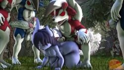 3d absol anal anal_sex animated anthro balls big_ass big_penis blue_fur bubble_butt bulldog_position cum cum_in_ass cum_inside cum_while_penetrated doggy_style gangbang huge_ass lycanroc male male_only masturbation moonwulf mp4 outdoor_sex outdoors pokémon_(species) pokemon pokemon_(species) pokemon_only red_fur sound tagme tail tail_grab two_tone_body video white_fur yaoi