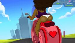 animated ass dark_skin dat_ass fake_lay female female_only lola_(fake_lay) nutaku scooter solo tagme