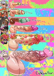 6futas annie_(splatoon) balls big_balls big_penis callie_(splatoon) cock_chart cock_comparison cothswoller dark-skinned_futanari dark_skin dick_chart erection flow_(splatoon) foreskin futa_only futanari huge_balls huge_cock humanoid humanoid_penis intersex large_penis light-skinned_futanari light_skin marie_(splatoon) marina_(splatoon) nintendo pearl_(splatoon) penis penis_size_chart size_chart size_comparison small_but_hung small_penis small_penis_futa splatoon splatoon_(series) splatoon_2 uncut