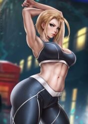 1girls abs absurd_res absurdres arched_back arm_up arms_up athletic athletic_female big_breasts blonde_hair blue_eyes breasts british british_female busty cammy_stretch cammy_white capcom child_bearing_hips cleavage curvaceous curvy curvy_figure dandon_fuga facial_scar female female_only fit fit_female high_resolution highres hips large_breasts large_filesize light-skinned_female light_skin looking_at_viewer navel scar scar_on_face shaved_armpit short_hair shorts shoulder_length_hair solo solo_female solo_focus stomach street_fighter street_fighter_6 stretching thick thick_female thick_thighs thighs thunder_thighs tights toned toned_body toned_female toned_stomach very_high_resolution voluptuous voluptuous_female