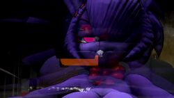 2people 3d animated bonfie bonnie_(cally3d) bonnie_(fnaf) facesitting fart fart_fetish fart_in_mouth fart_torture female_on_top five_nights_at_freddy's fredina's_nightclub gastab night_guard_(fnaf) scottgames sound video